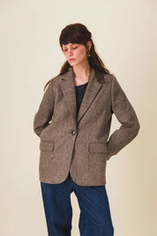 blazer femme marron aron