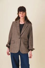 blazer femme marron aron