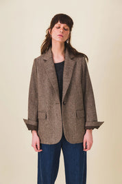 blazer femme marron aron