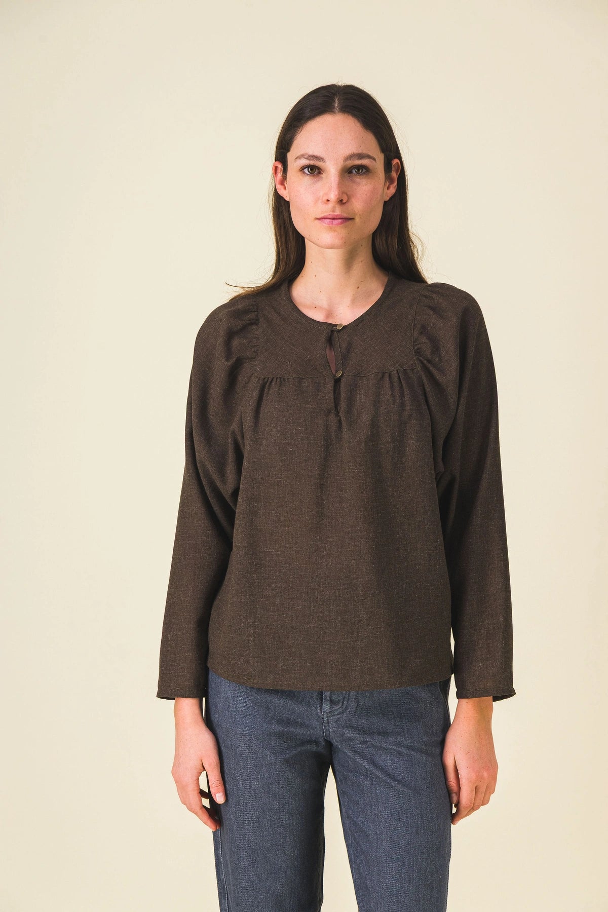 blouse kaki olivette