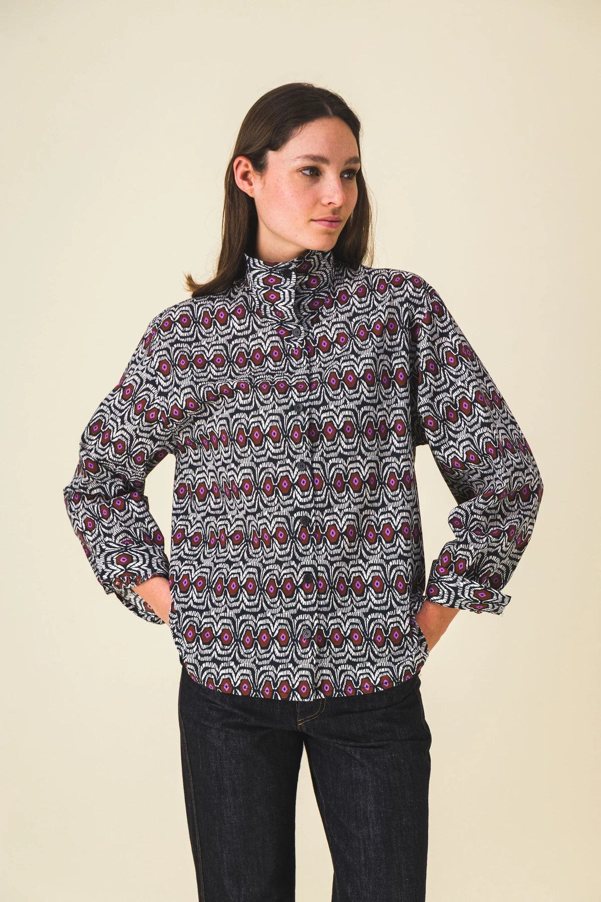 chemise col montant orso