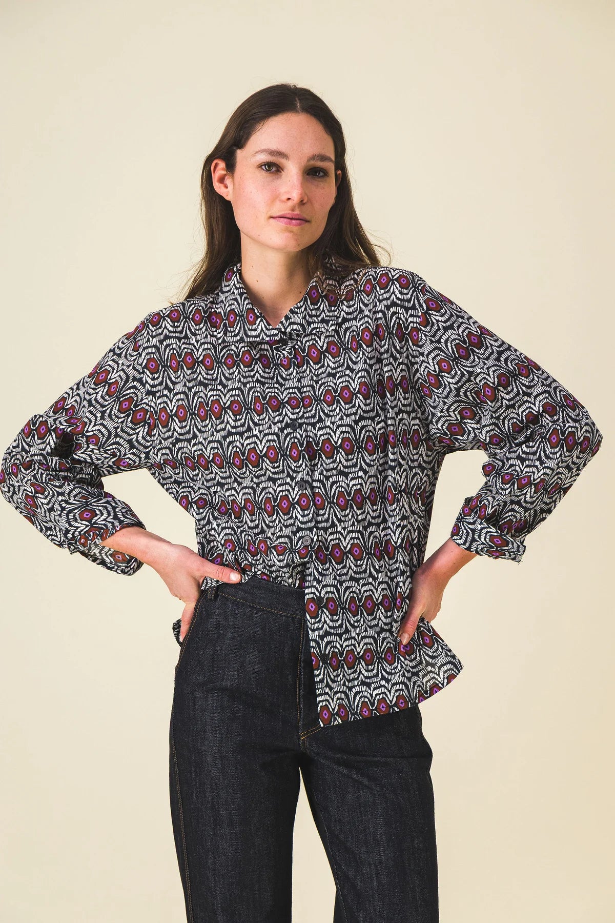 chemise col montant orso