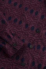 chemise col montant plume