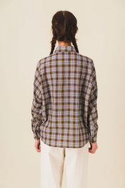 chemise femme carreaux marron neil