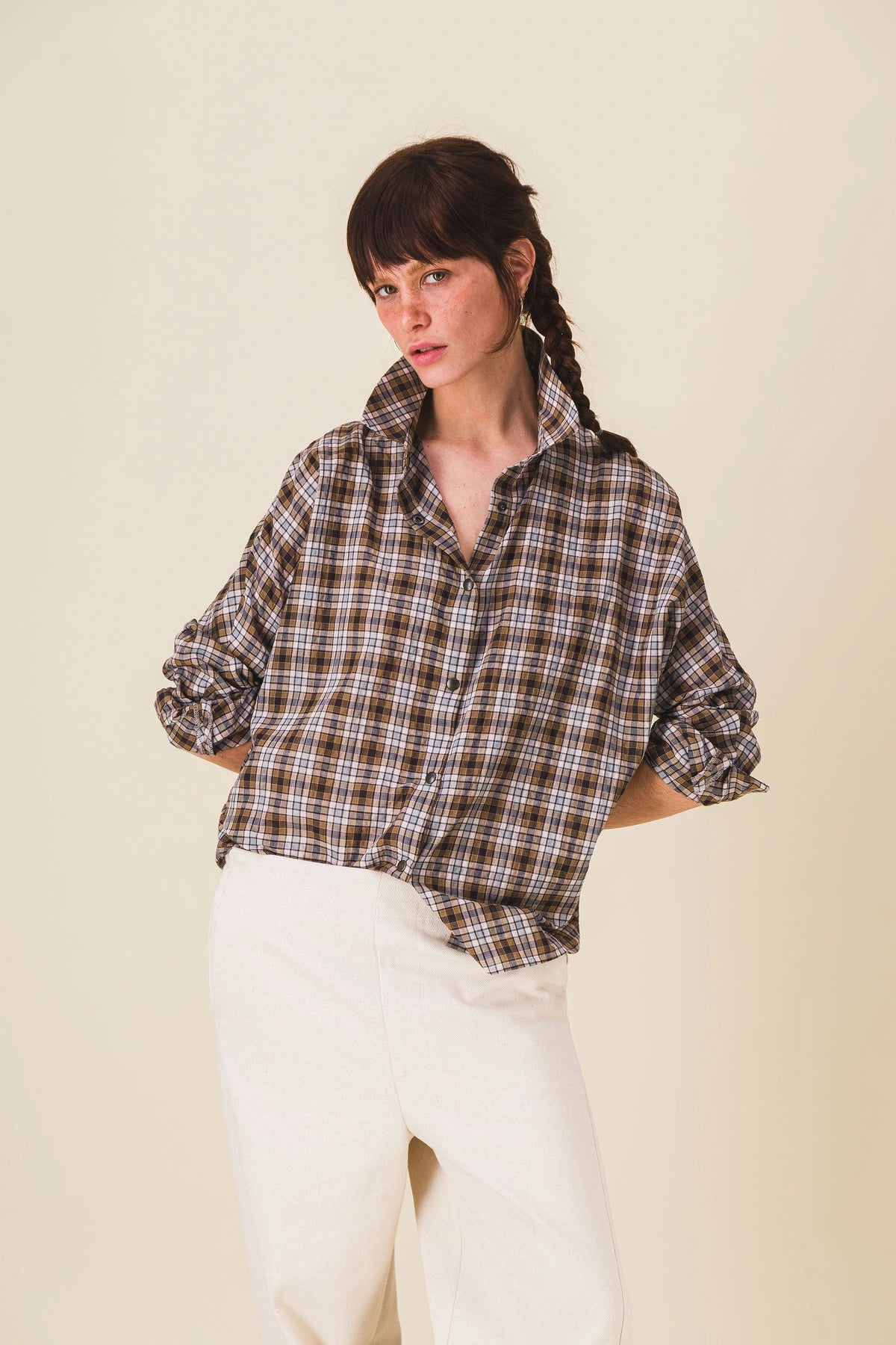 chemise femme carreaux marron neil SIXSŒURS