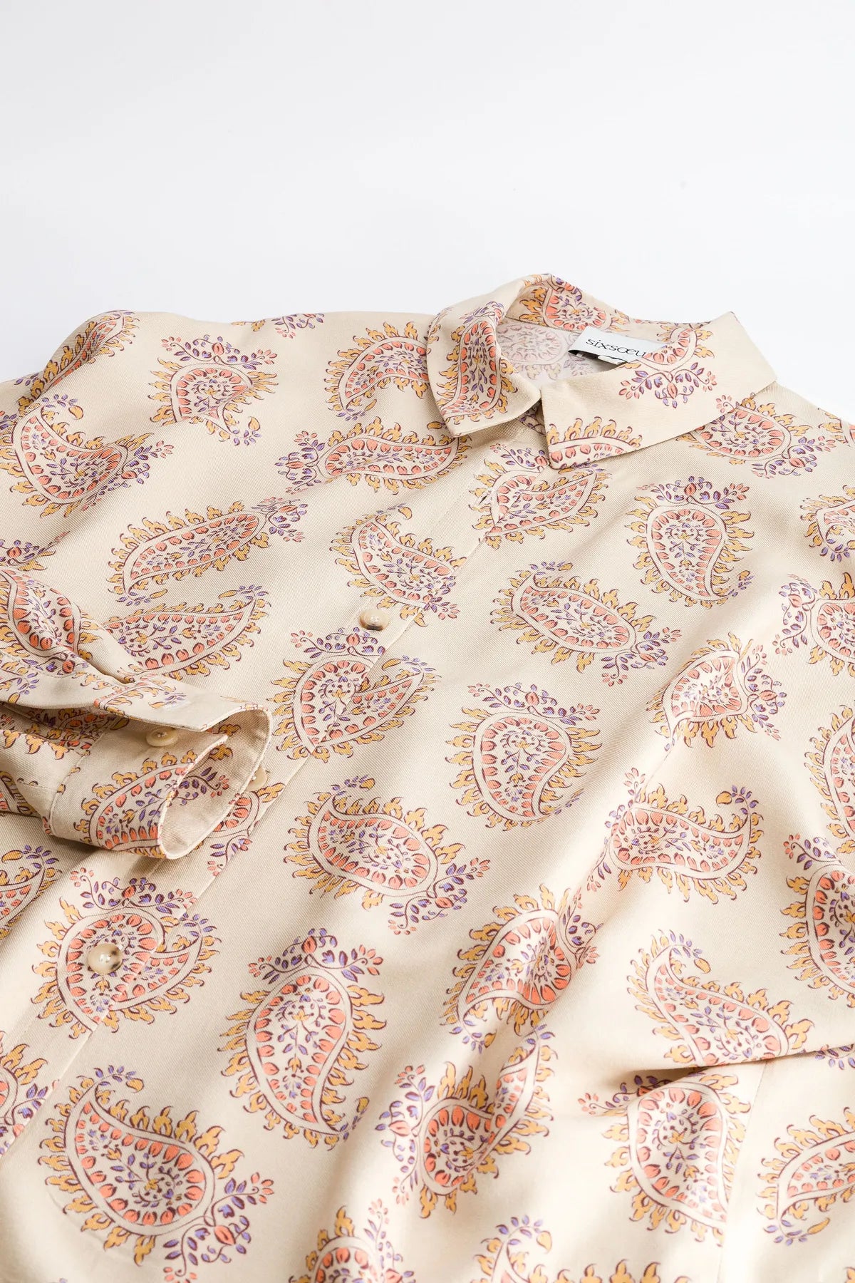 chemise femme imprime ecru stecy