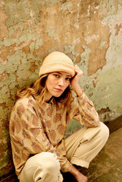 chemise femme imprime ecru stecy