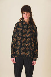 chemise femme imprime noir philippa