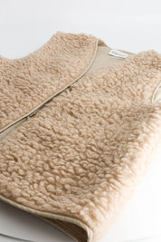 gilet moumoute femme sans manche matisse beige