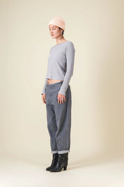 jean barrel gris femme manou