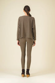 legging rayures marron pimprenelle