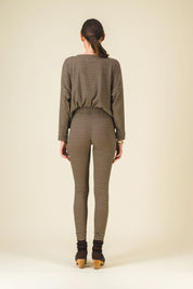 legging rayures marron pimprenelle