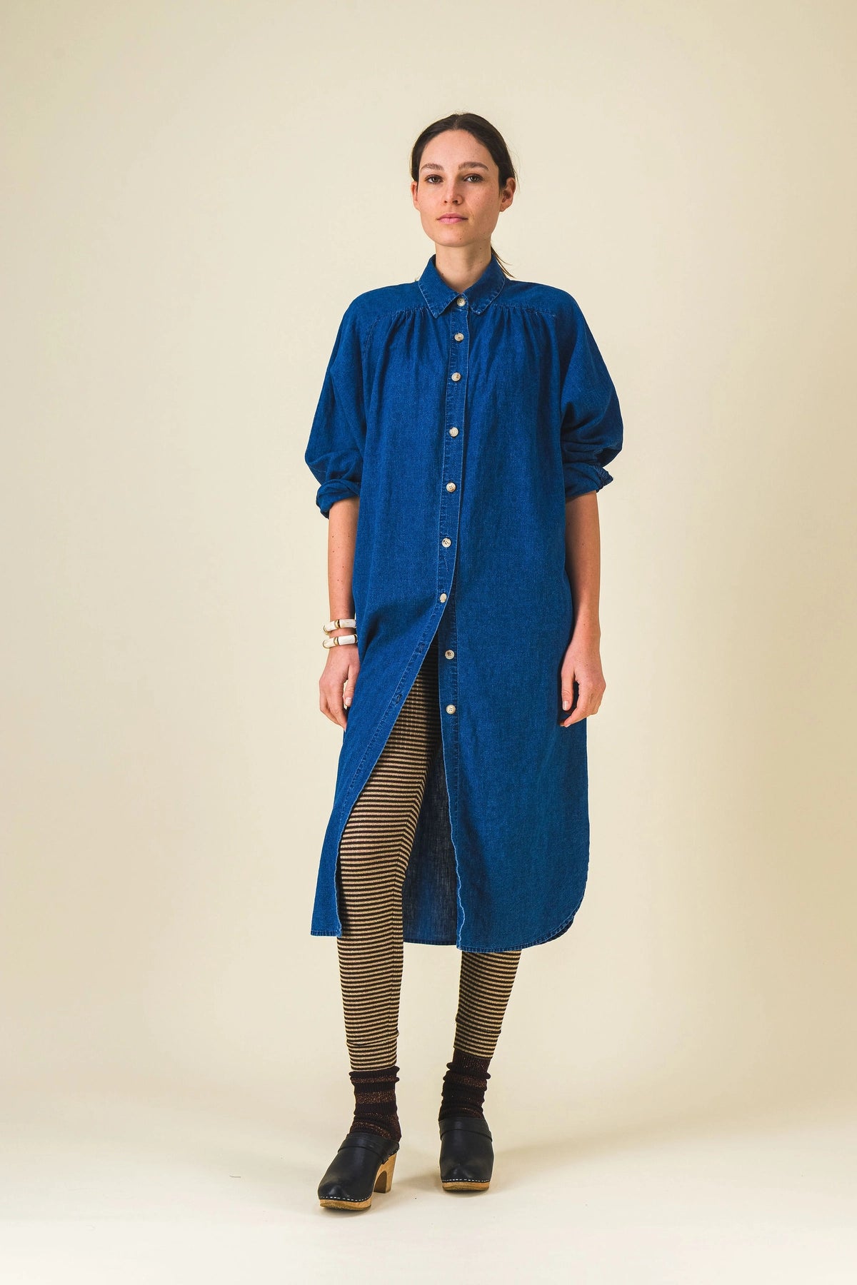 legging rayures marron pimprenelle