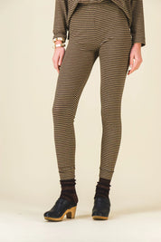 legging rayures marron pimprenelle
