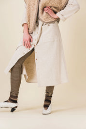 legging rayures marron pimprenelle