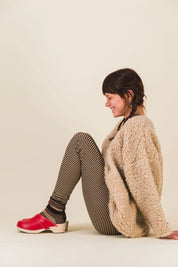 legging rayures marron pimprenelle