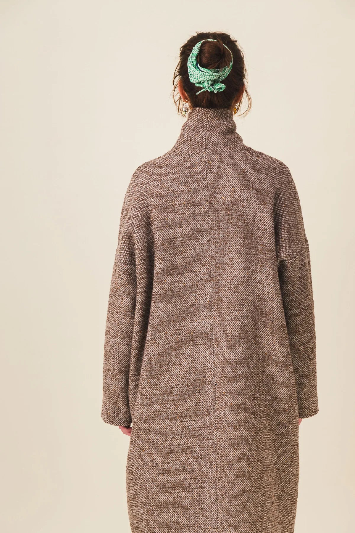 manteau femme laine marron georgia