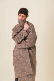 manteau femme laine marron georgia