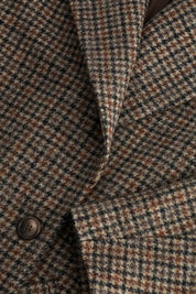 manteau femme long laine carreaux marron lenny