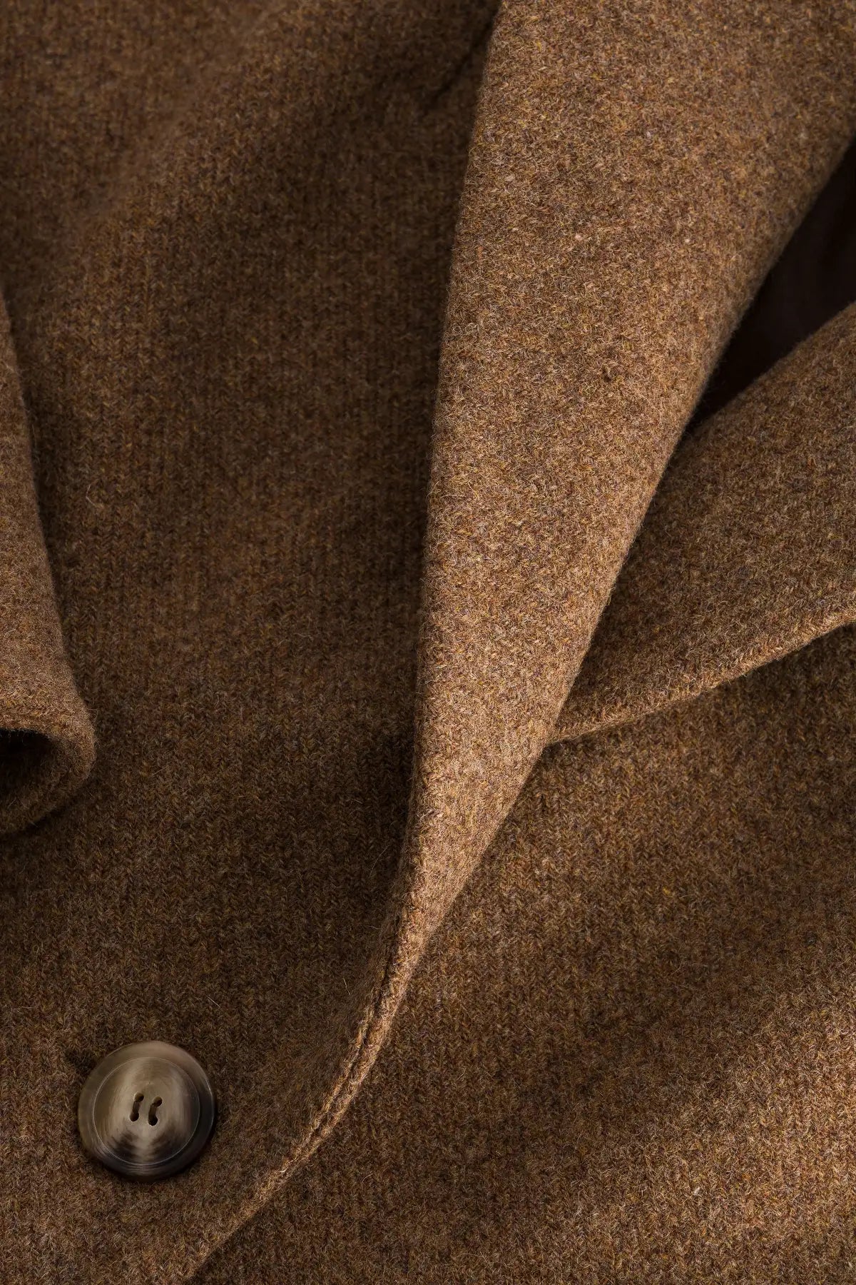 manteau femme long laine marron horace