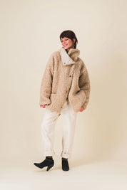 parka femme en moumoute neige