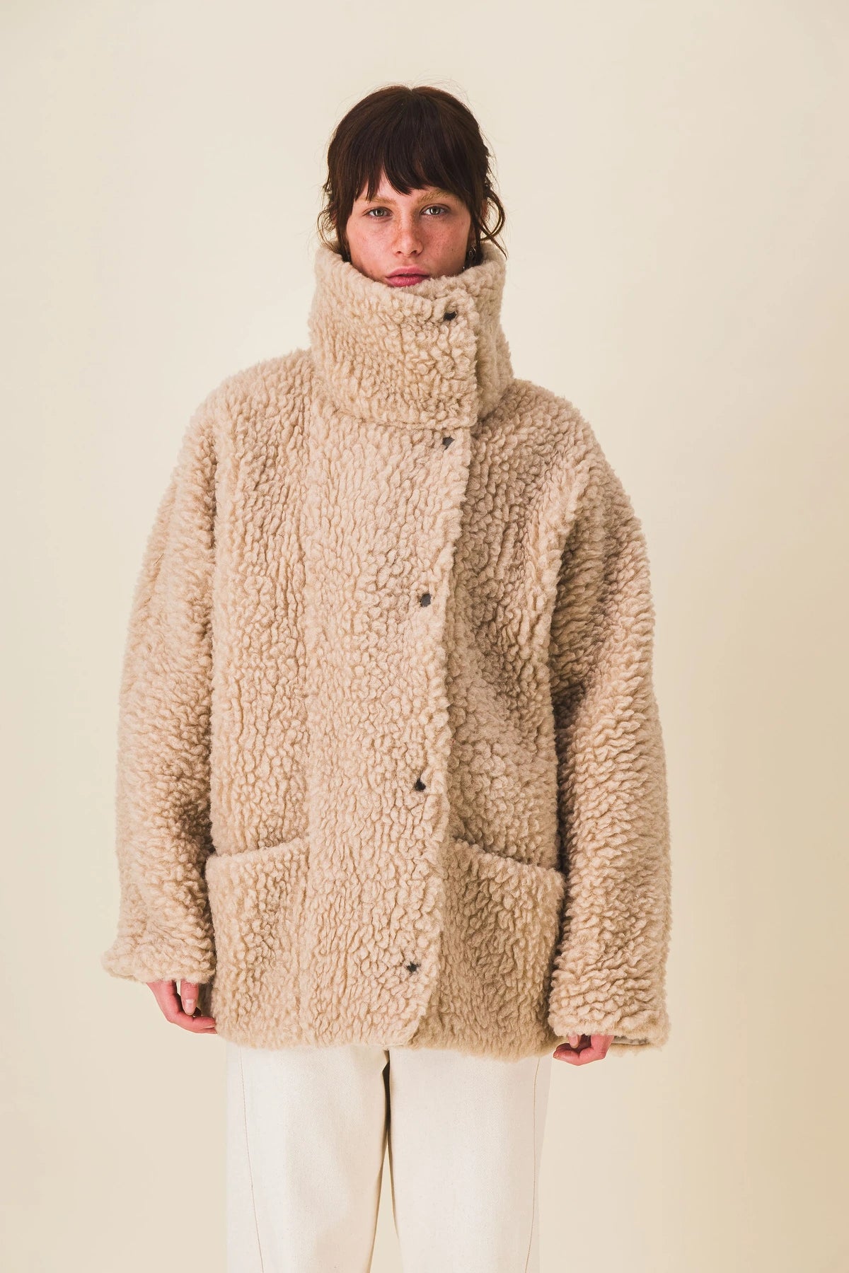 parka femme en moumoute neige
