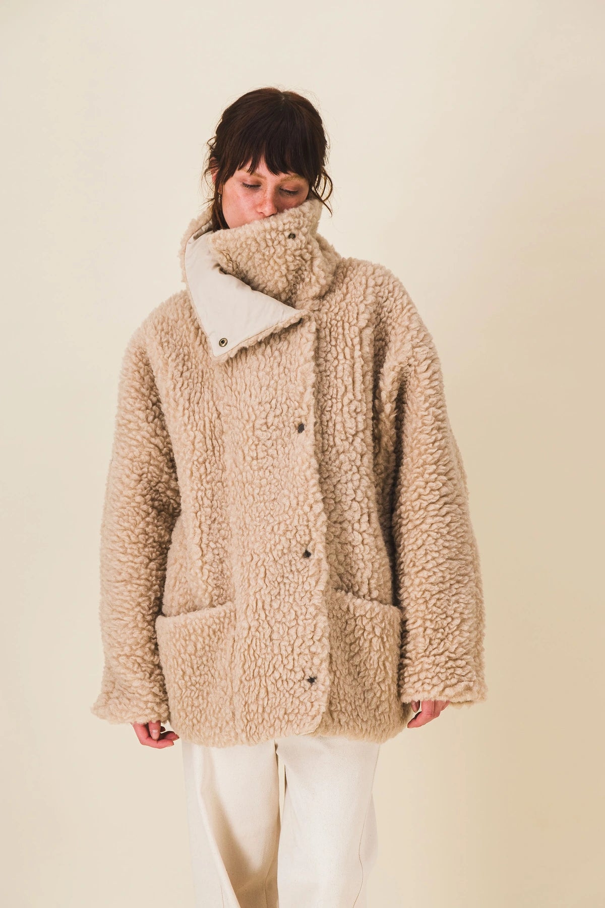 parka femme en moumoute neige