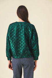 pull femme vert lame nita