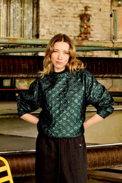 pull femme vert lame nita