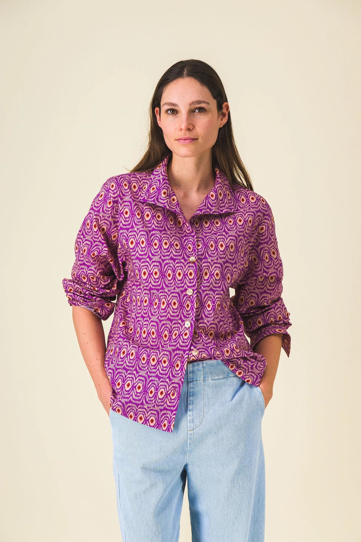 chemise col montant ozen