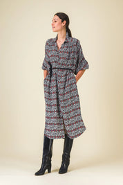 robe longue imprime prunelle