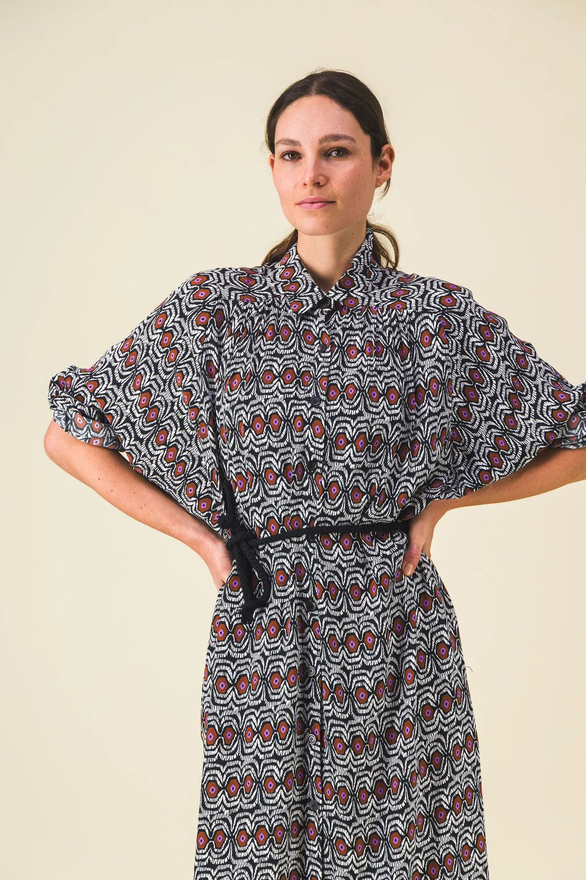 robe longue imprime prunelle