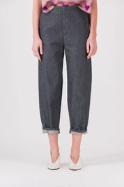 jean barrel gris femme manou