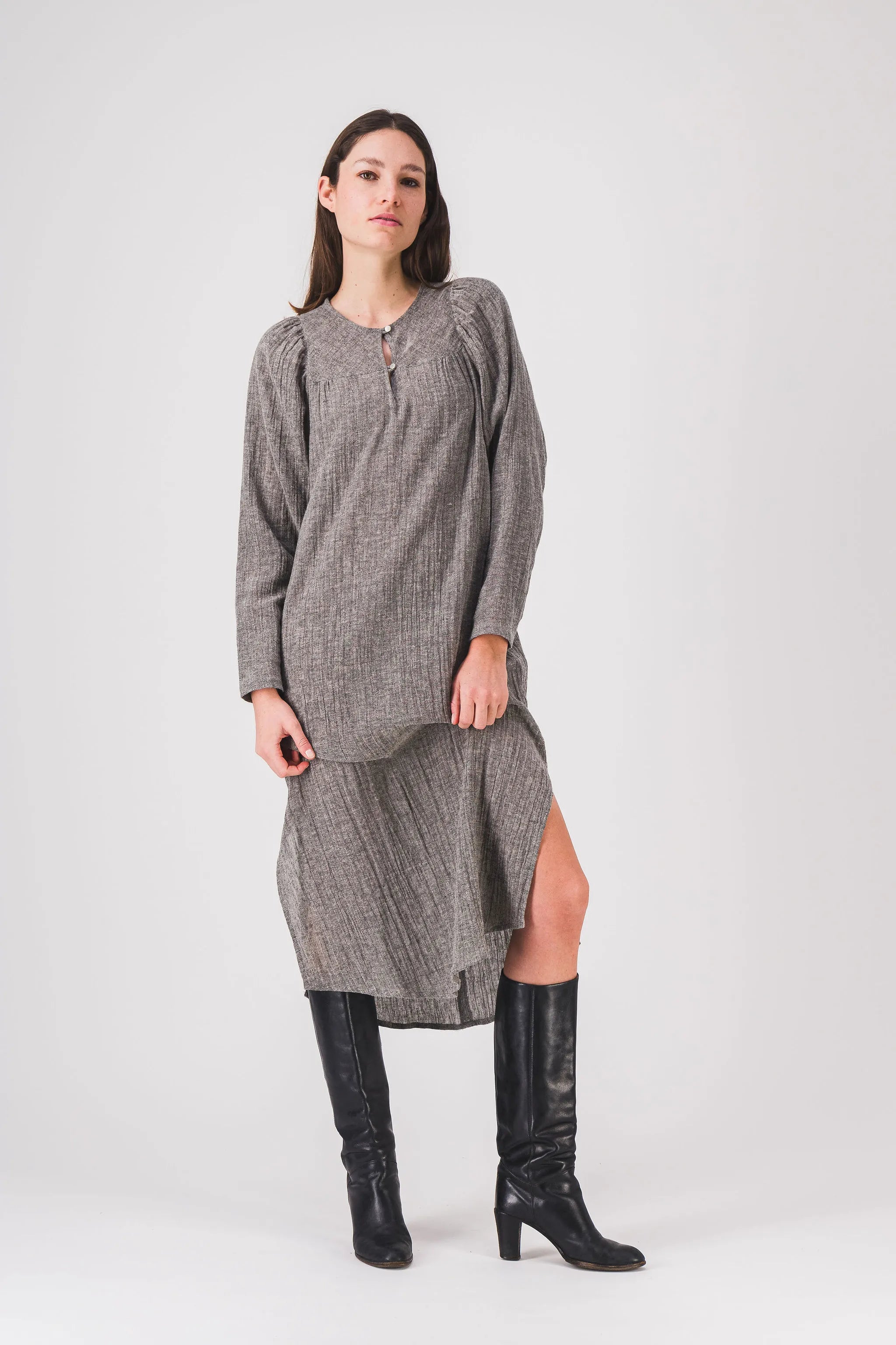 robe_longue_droite_grise_robe_vanity_pe25