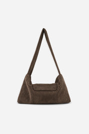 sac besace femme velours gris polly