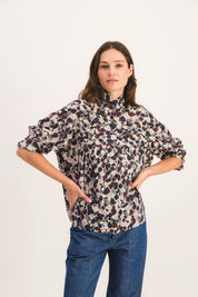 BLOUSE SIMONE BORDEAUX ESQUISSE