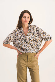 BLOUSE SIMONE KAKI ESQUISSE