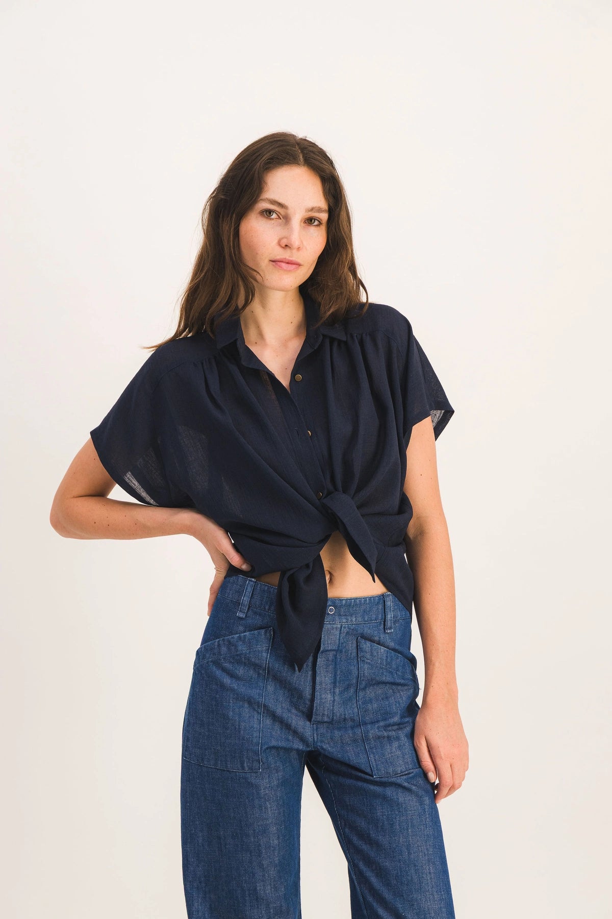 CHEMISE NELLY MARINE