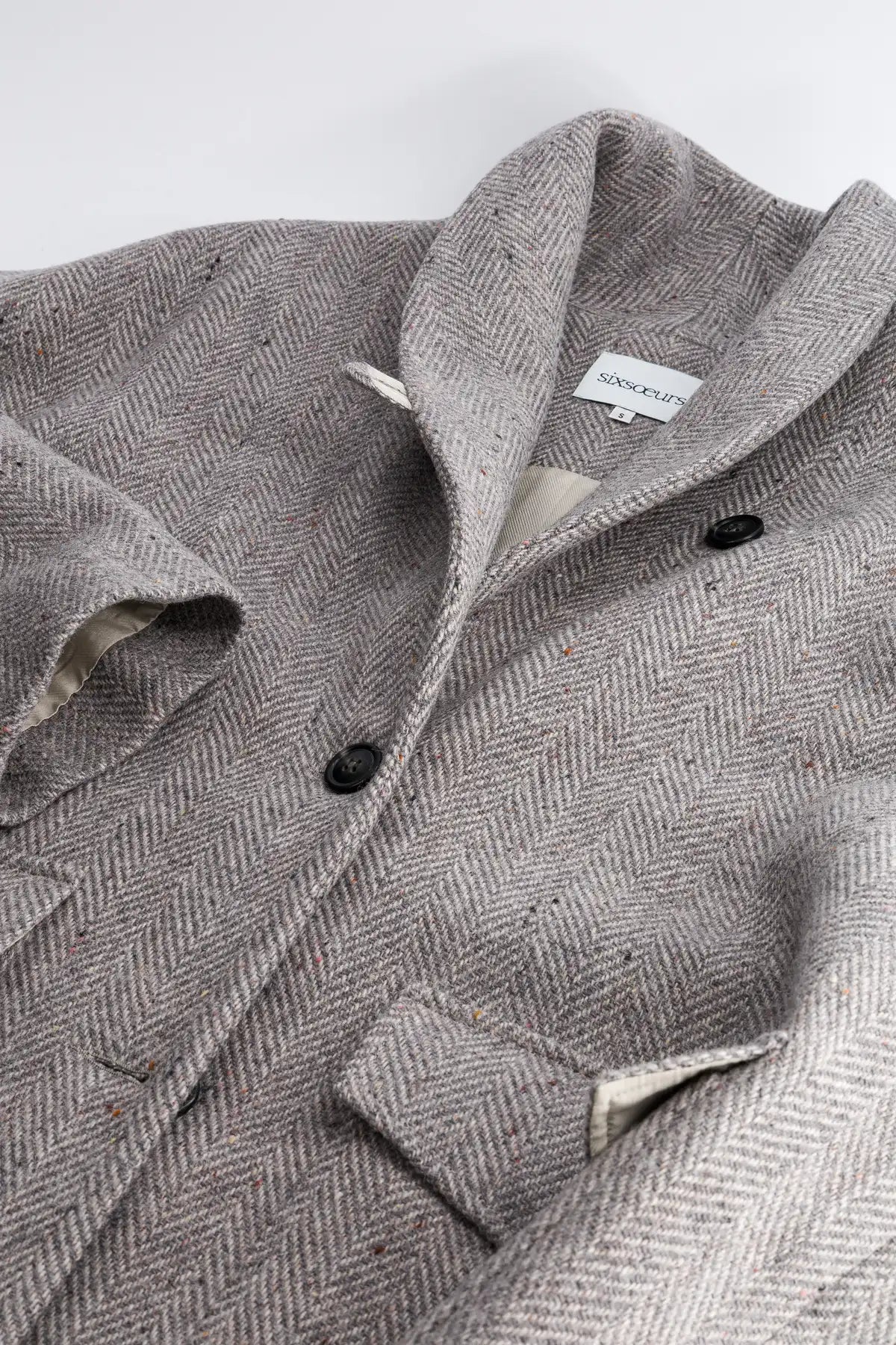 manteau femme laine gris chine milly