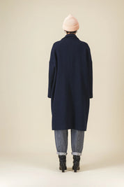 manteau femme laine marine noir meggy