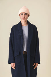 manteau femme laine marine noir meggy