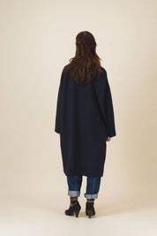 manteau femme laine marine noir meggy