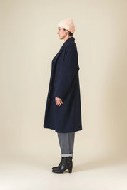 manteau femme laine marine noir meggy
