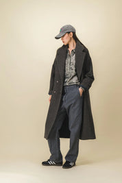 Manteau femme long vert noir