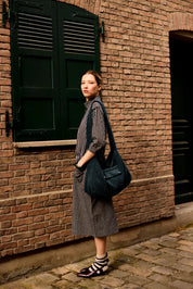 sac besace femme velours bleu marine polly