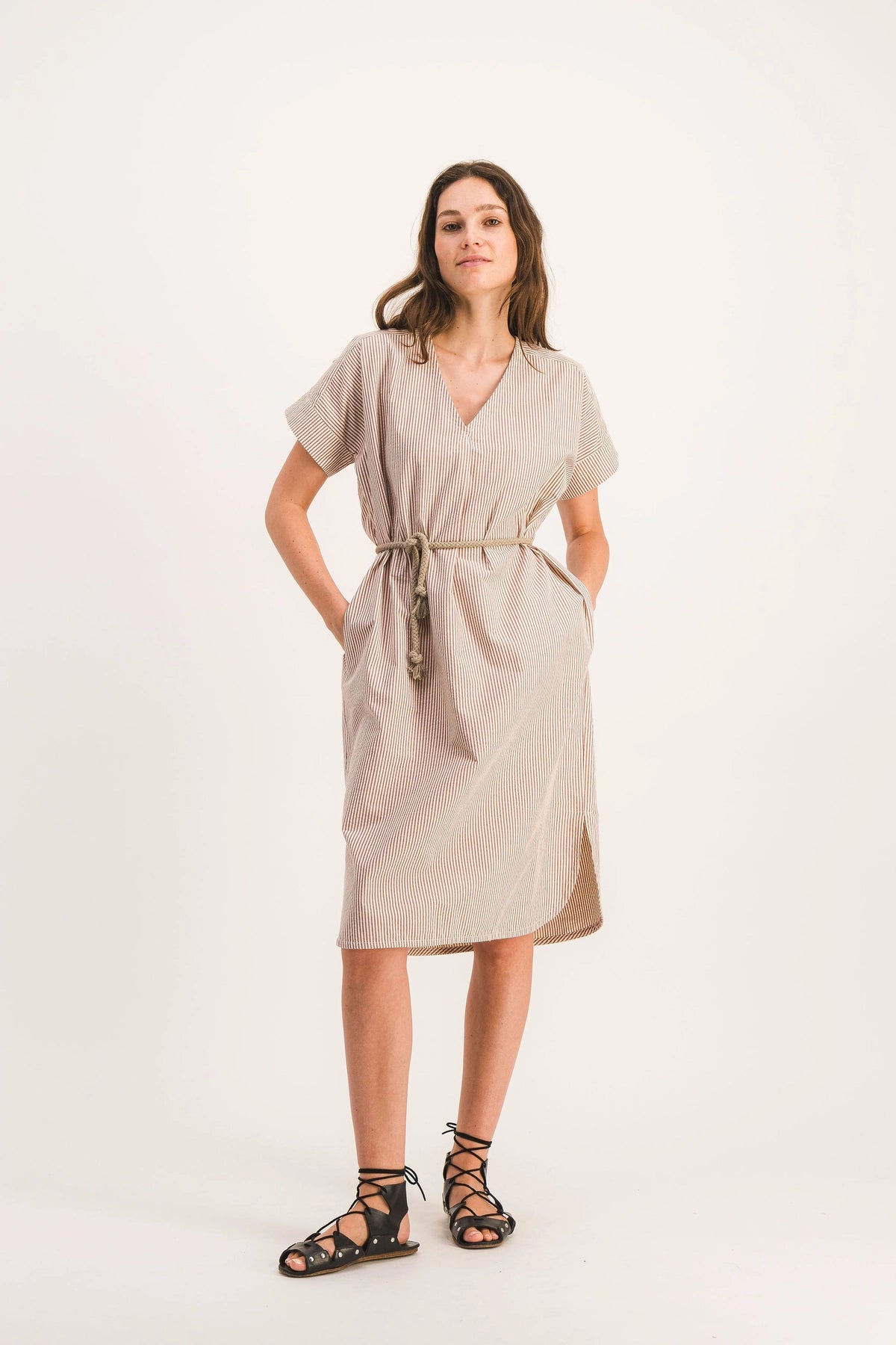 ROBE LORETTE RAYURES