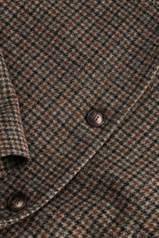 veste femme laine carreaux marron serge