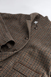 veste femme laine carreaux marron serge