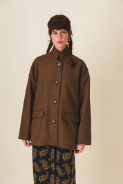 veste femme laine marron max