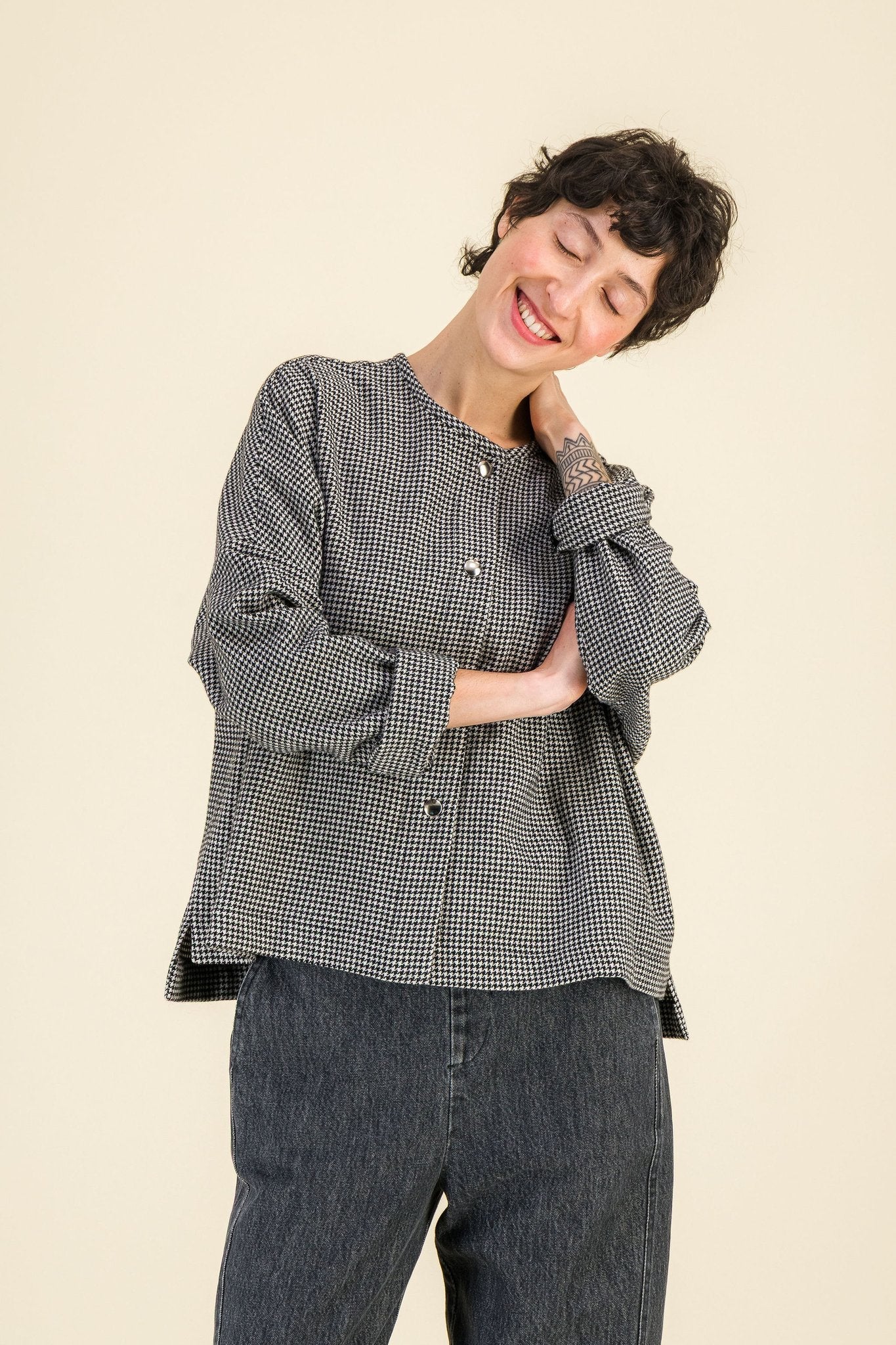Cardigan Taïga Pied de Poule - SIXSOEURS